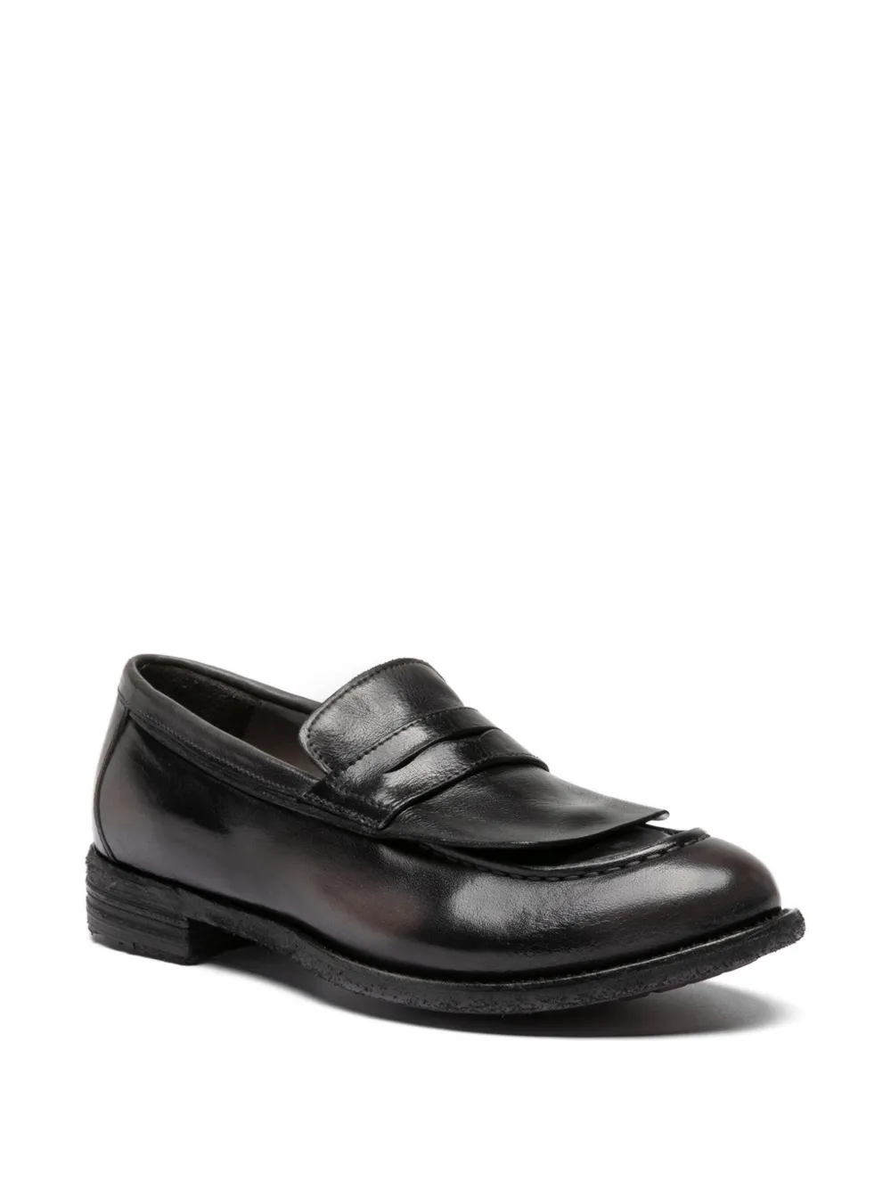 Officine Creative ruboff leather loafers Zwart