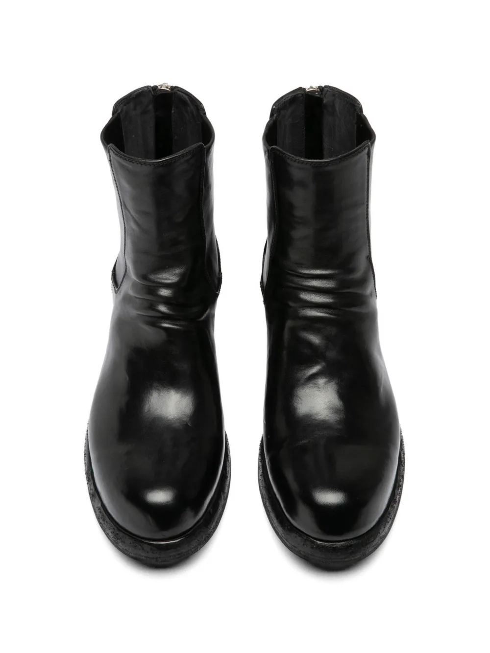 Officine Creative Bulla DD leren Chelsea laarzen met rits Zwart