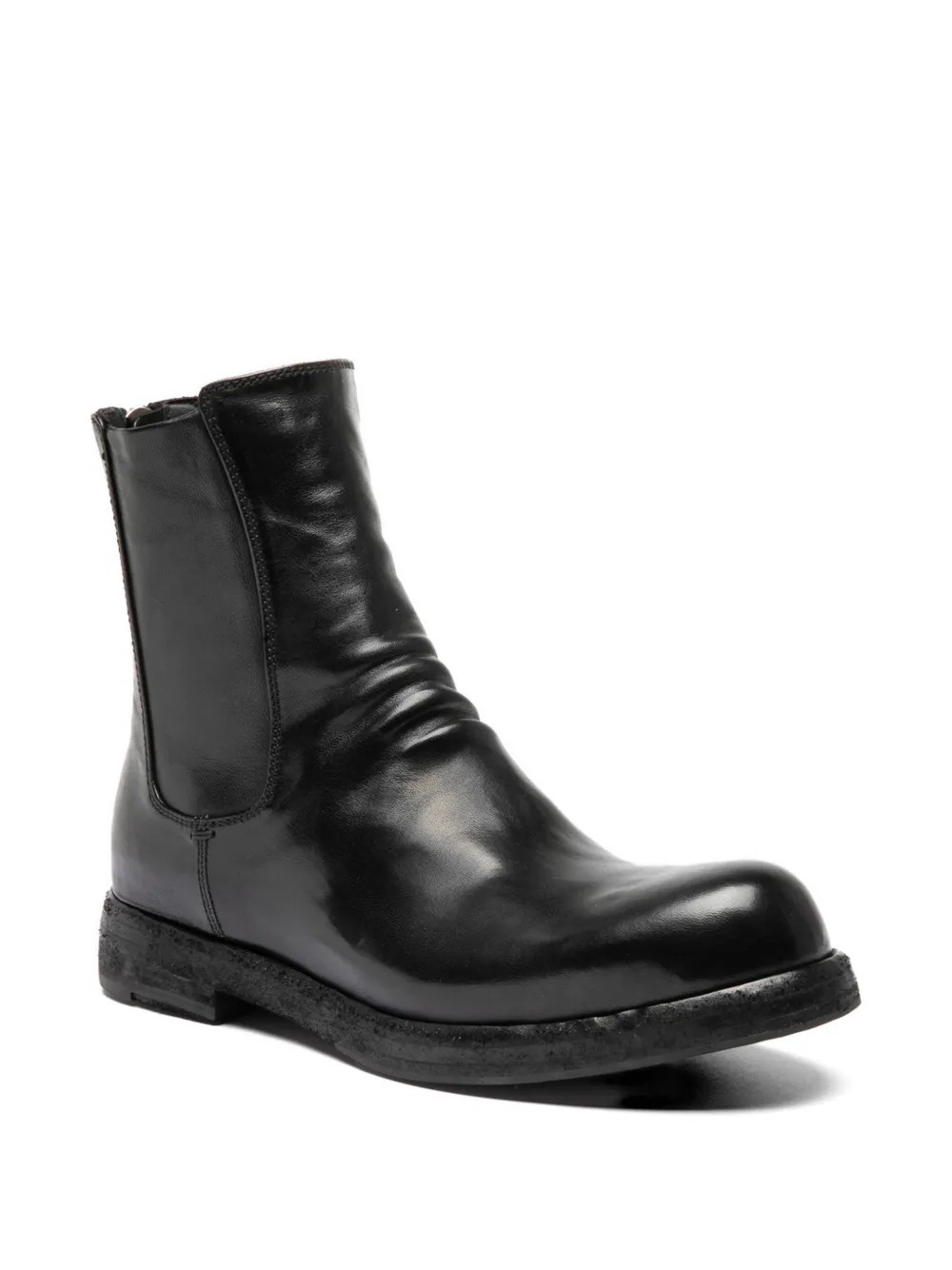 Officine Creative Bulla DD leren Chelsea laarzen met rits Zwart