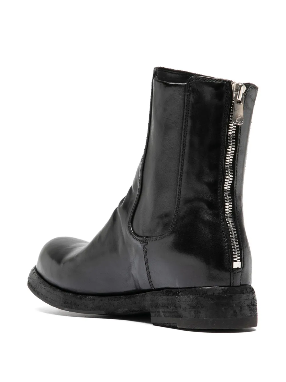 Officine Creative Bulla DD leren Chelsea laarzen met rits Zwart