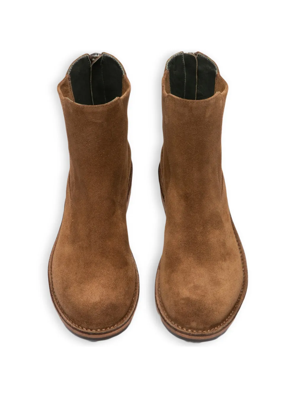 Officine Creative Legrand Zip Suede Boots in Brown, view 4