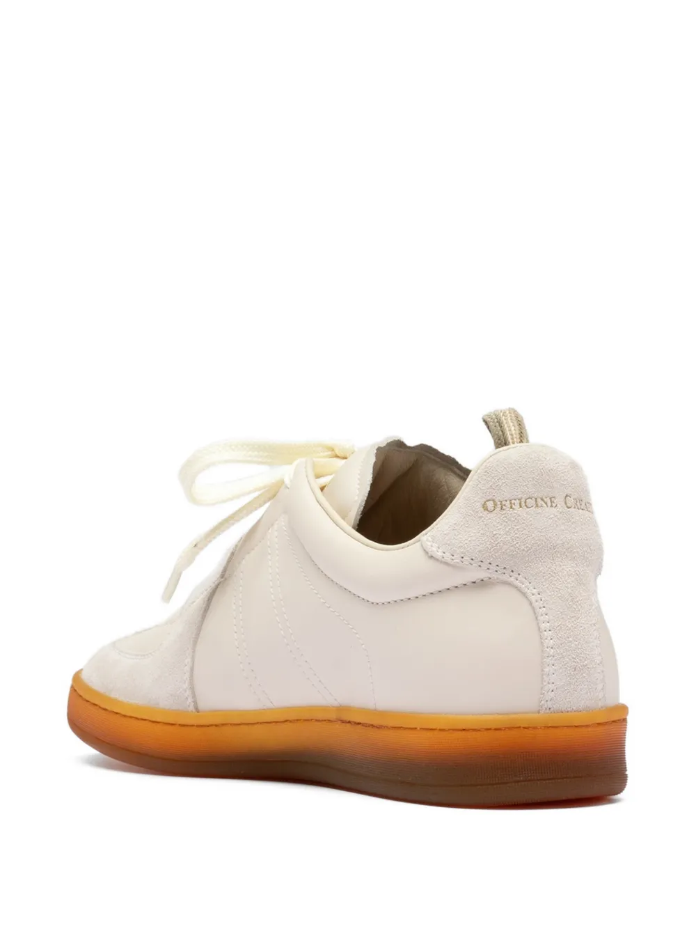 Officine Creative MILITIA 102 leren sneakers met vlakken Beige