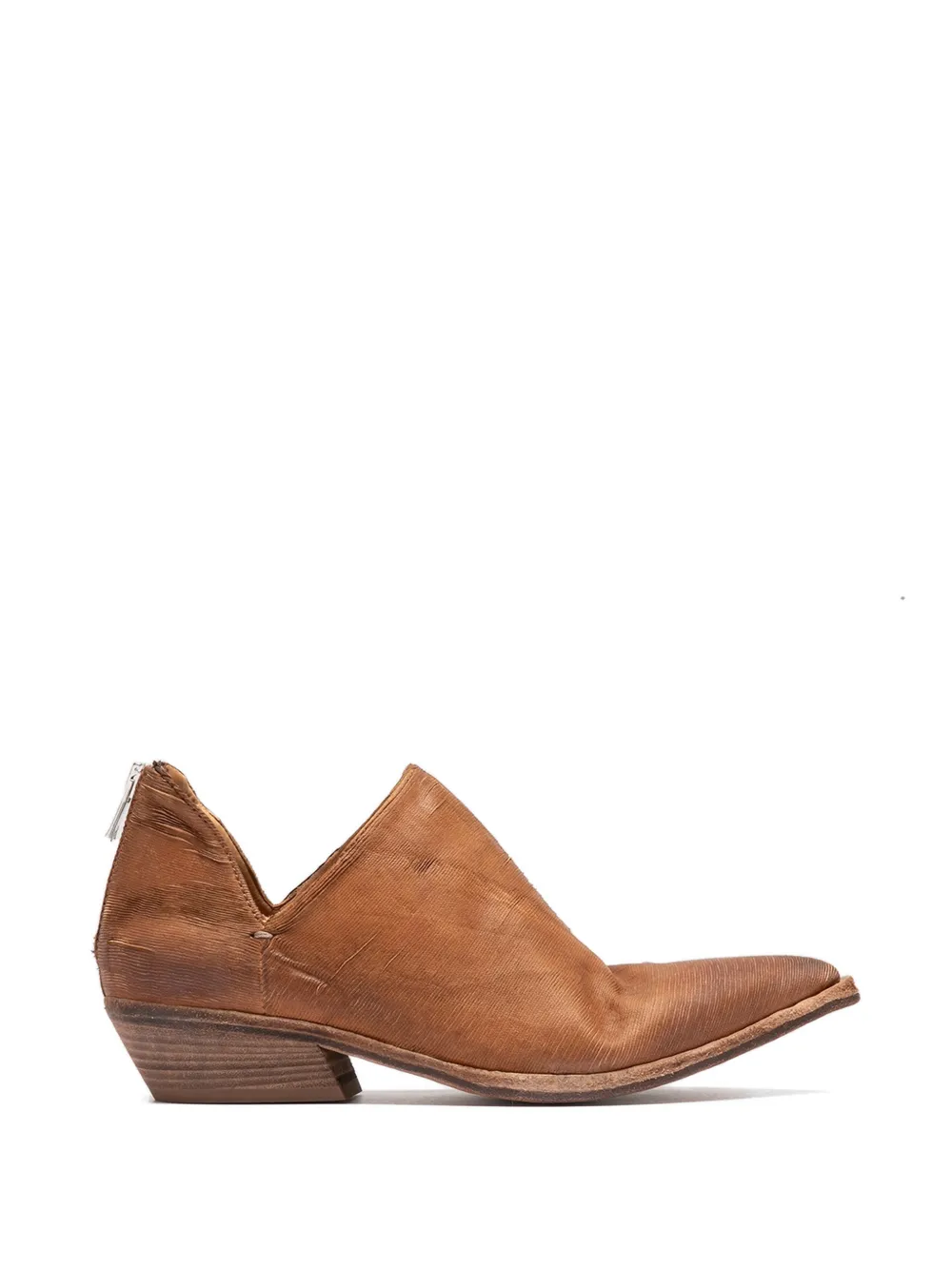 Officine Creative Noelie DD pointed-toe zip boots - Marrone