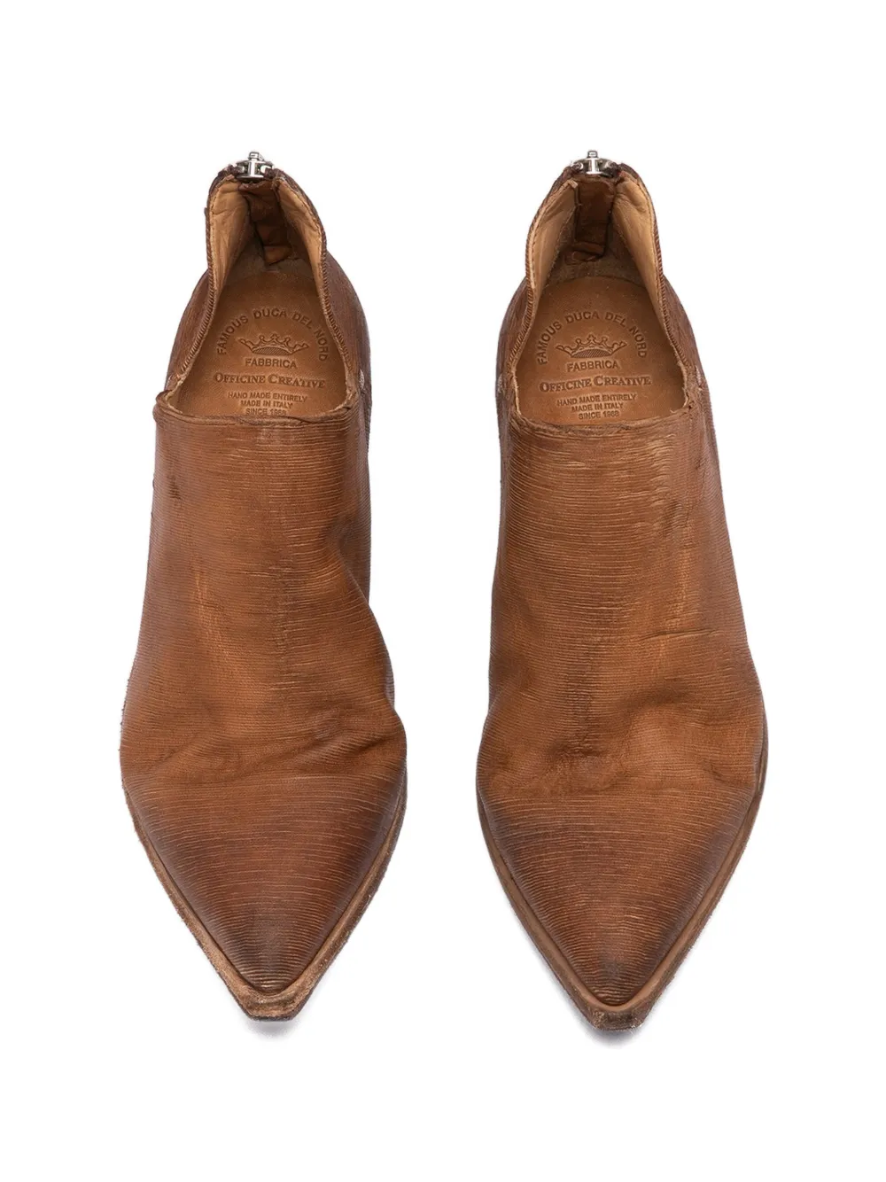 Officine Creative Noelie DD laarzen met puntige neus en rits Bruin