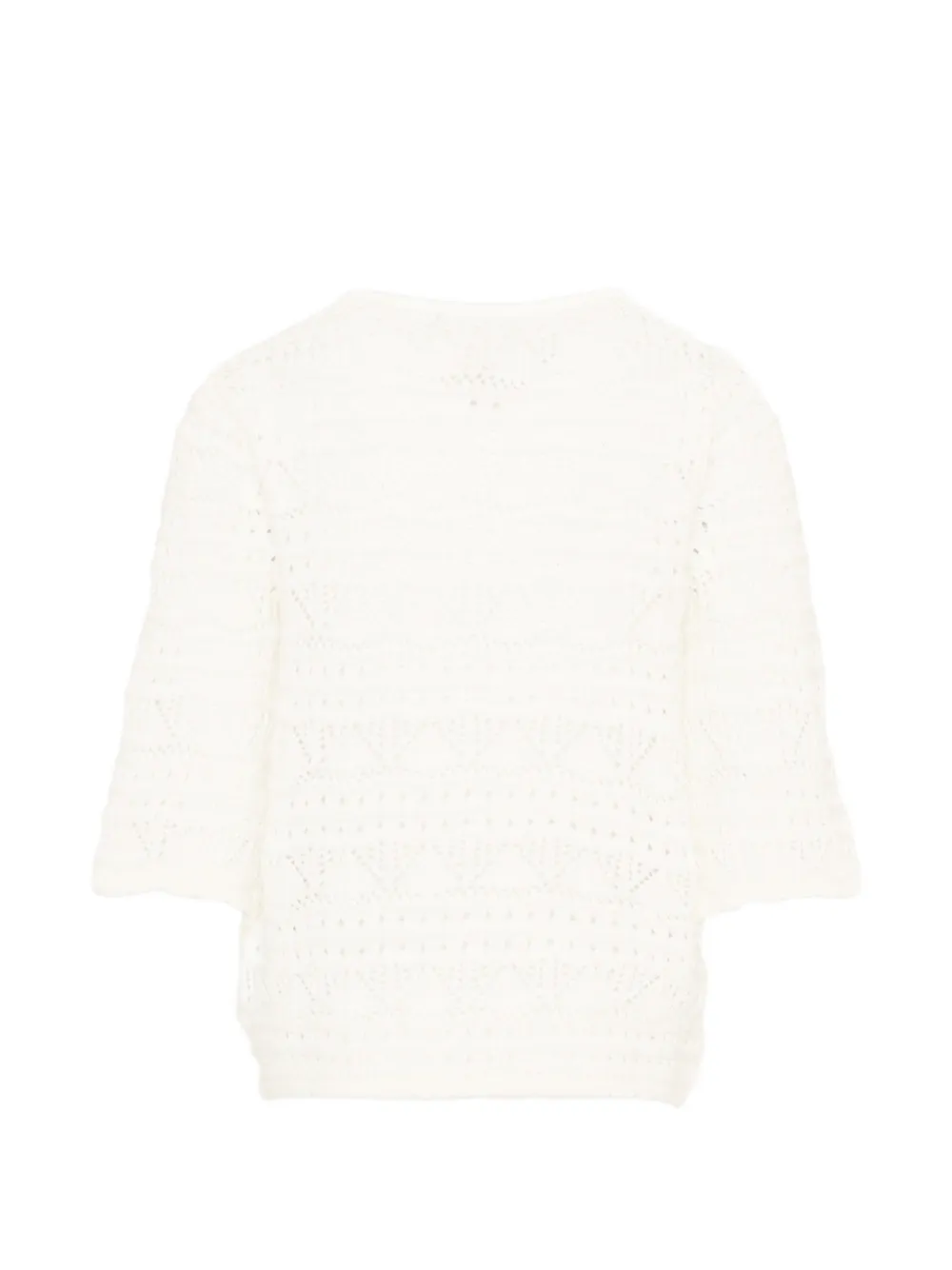 Ermanno Scervino Junior Gebreid vest met gestrikte hals Beige