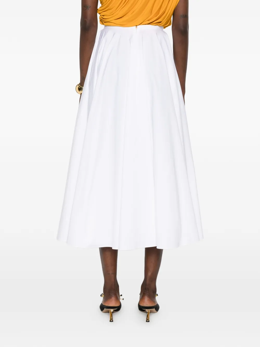 Givenchy Midi-plooirok met A-lijn Wit