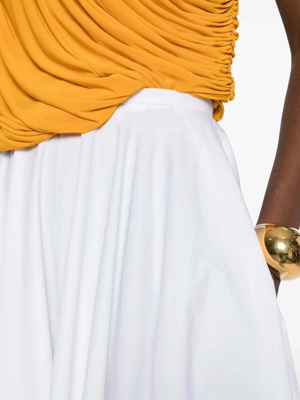 Givenchy Midi-plooirok met A-lijn Wit