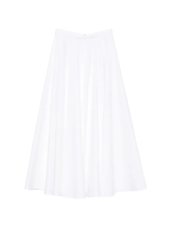 Givenchy A-line Pleated Midi Skirt in White