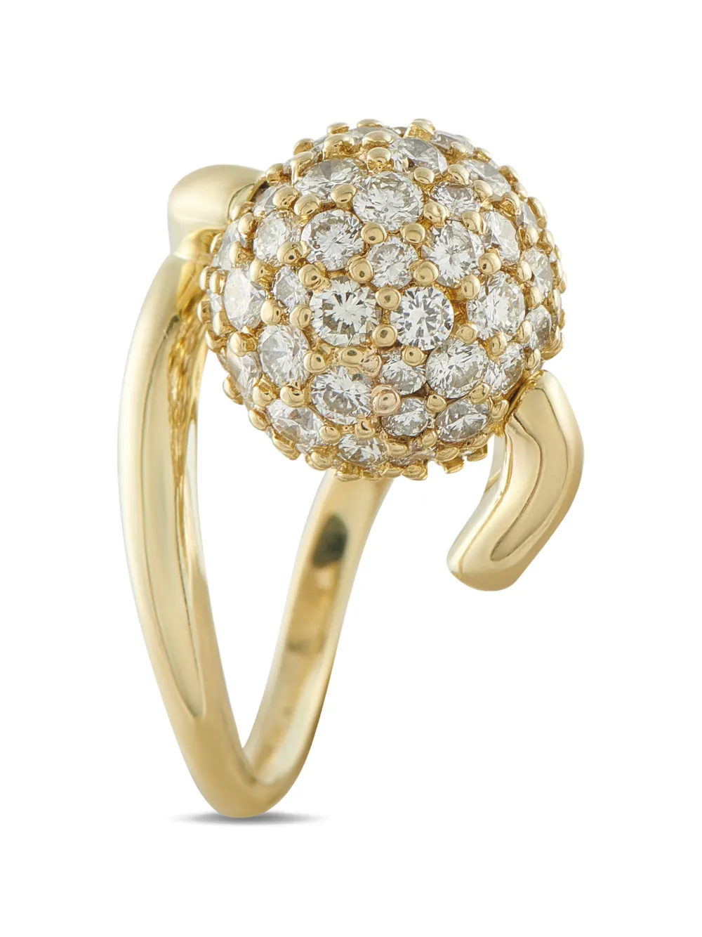 Jose Hess diamond yellow gold orb ring - Oro