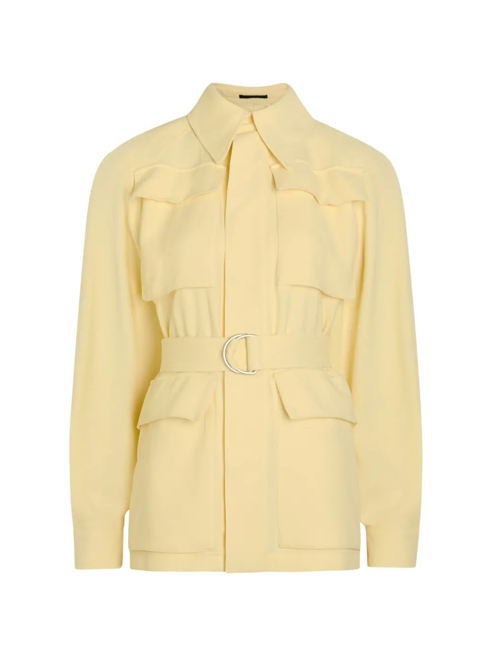 WARDROBE.NYC patch-pocket belted jacket - Giallo