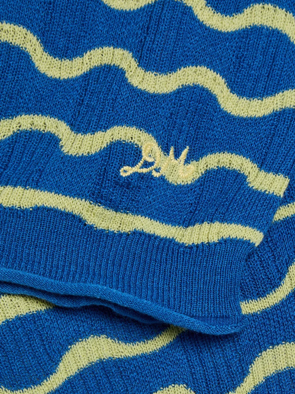  Damson Madder Silvia Ruffled-wave Sweater - Blue 