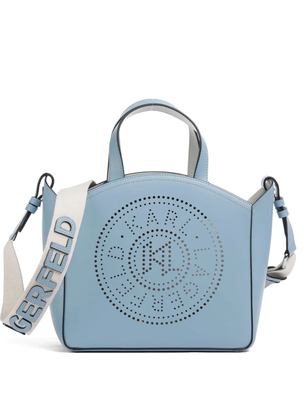 Karl Lagerfeld Borsa tote K/Circle piccola con logo traforato - Blu
