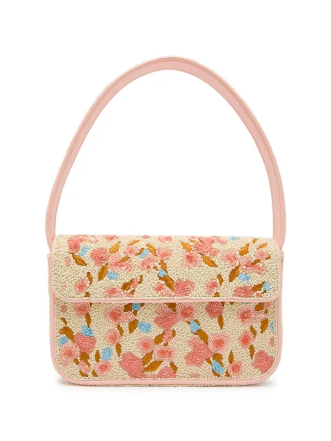 STAUD Tommy beaded floral shoulder bag