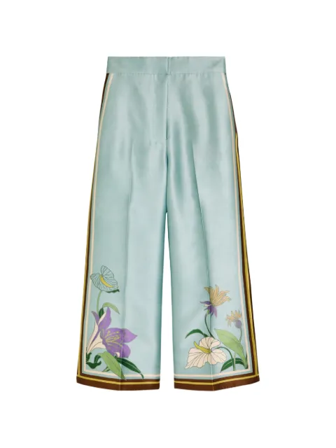 ALEMAIS floral-detail palazzo pants
