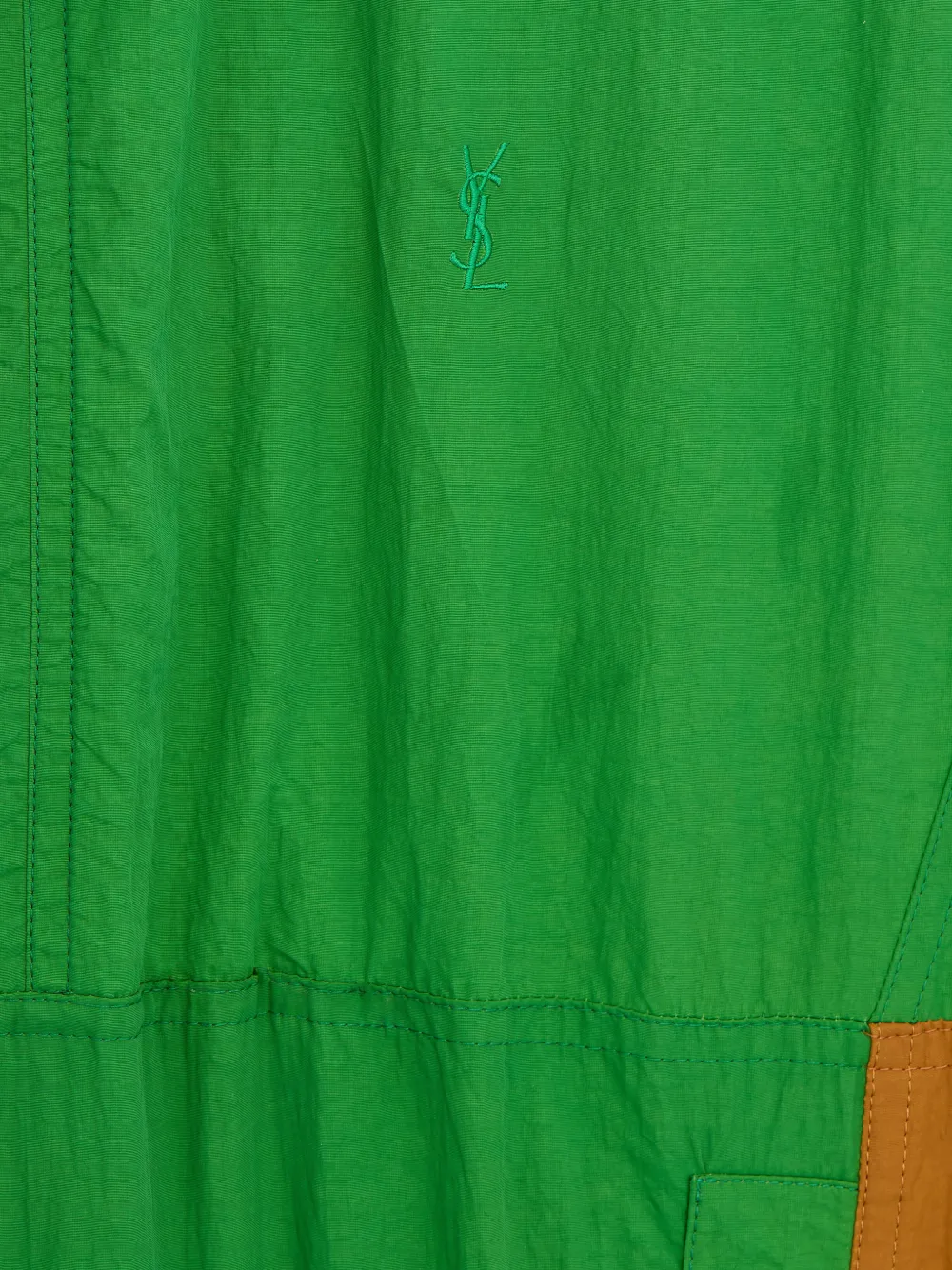 Saint Laurent Jack met hoge hals en knoop Groen