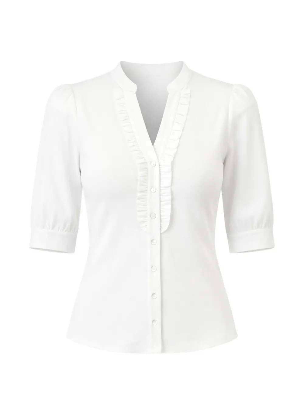 Cinq A Sept Junie ruffled shirt - Bianco