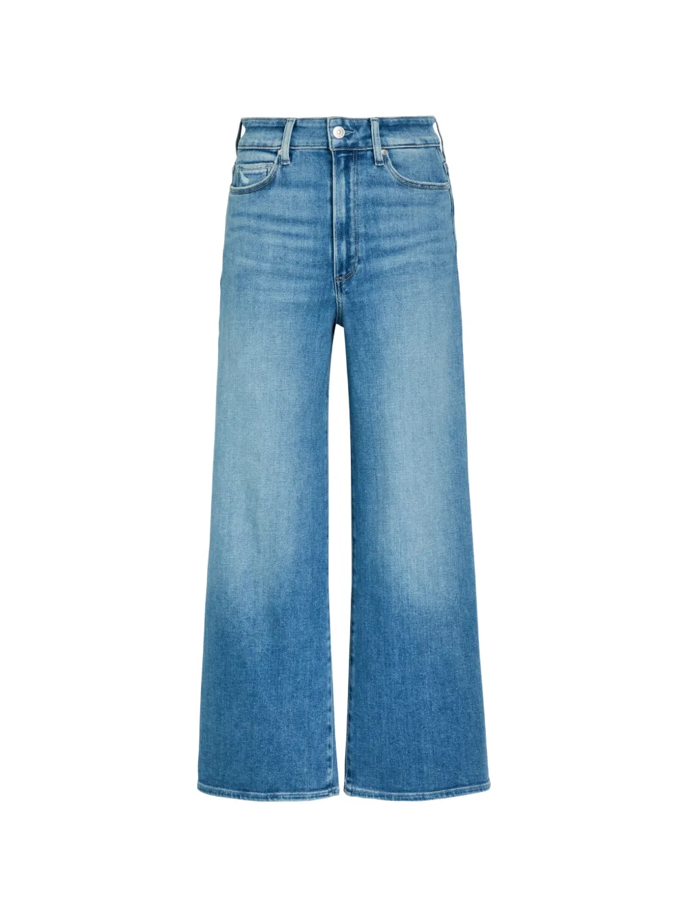 PAIGE logo-patch flared jeans - Blu