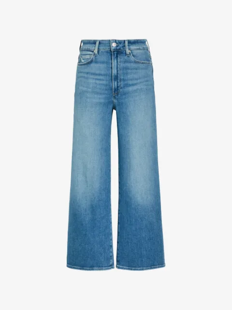 PAIGE logo-patch flared jeans