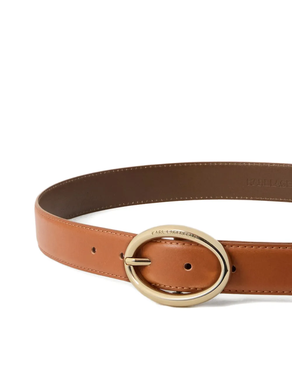 Karl Lagerfeld Leren gespriem Beige