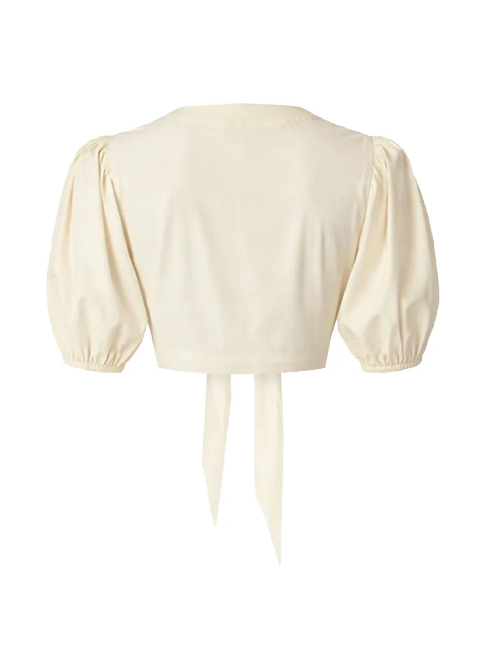 Lisa Marie Fernandez The Pouf blouse met striksluiting Beige