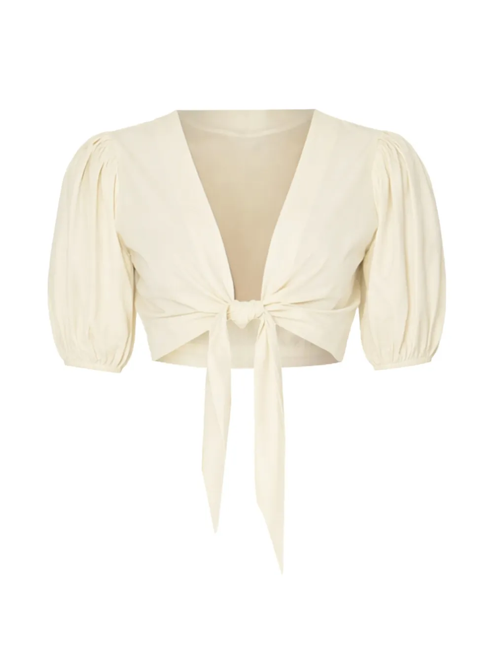Lisa Marie Fernandez The Pouf blouse met striksluiting Beige