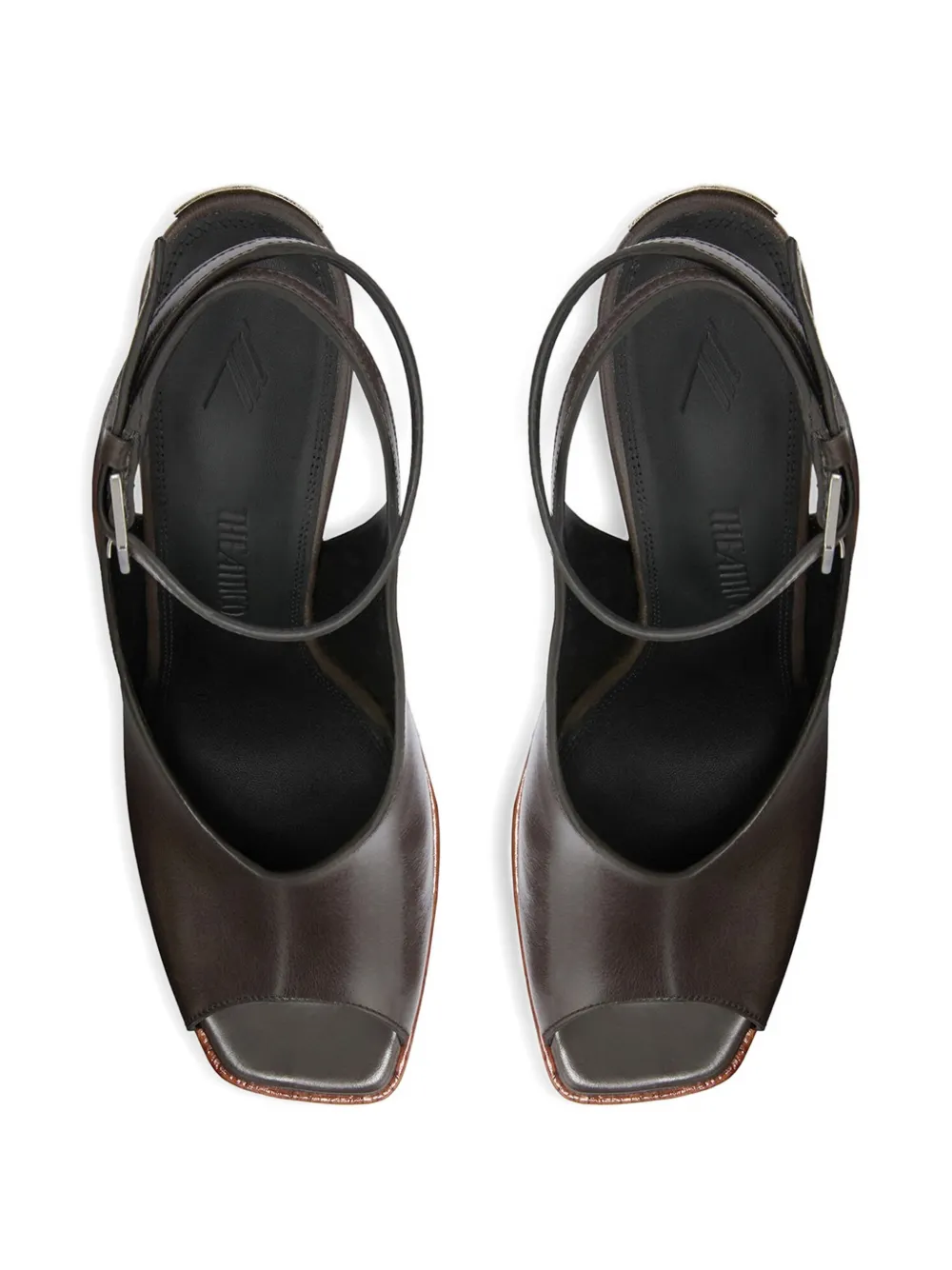 The Attico Ornella sandalen met plateauzool Groen