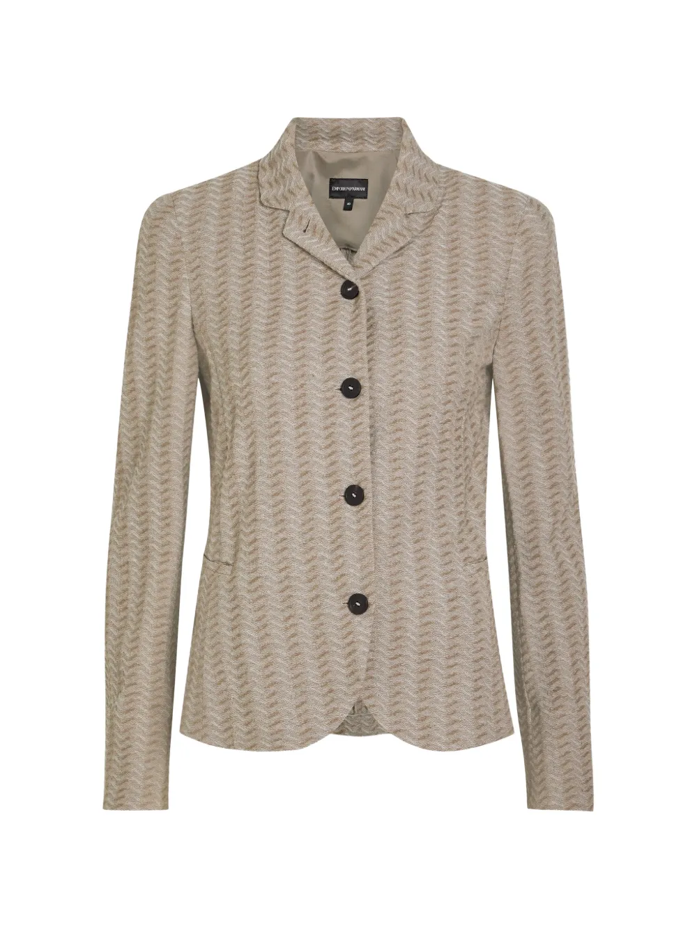 Emporio Armani buttoned patterned blazer - Neutrals