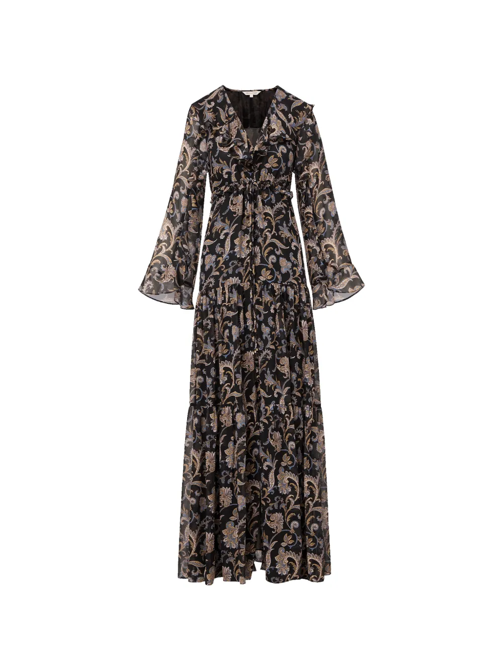 Veronica Beard Akara silk maxi dress - Nero