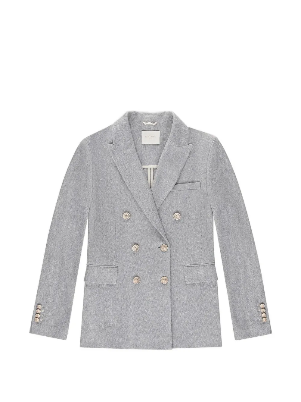 Circolo 1901 double-breasted herringbone blazer - Blau