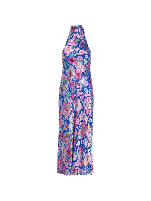rixo hayley silk midi dress RIXO Hayley Silk Midi Leopard Paisley Mix