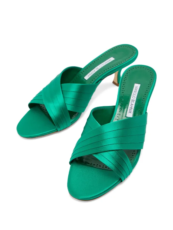 Manolo Blahnik Vieramul Sandals | Green | FARFETCH