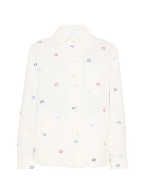 Gucci Kids logo-embroidered shirt jacket