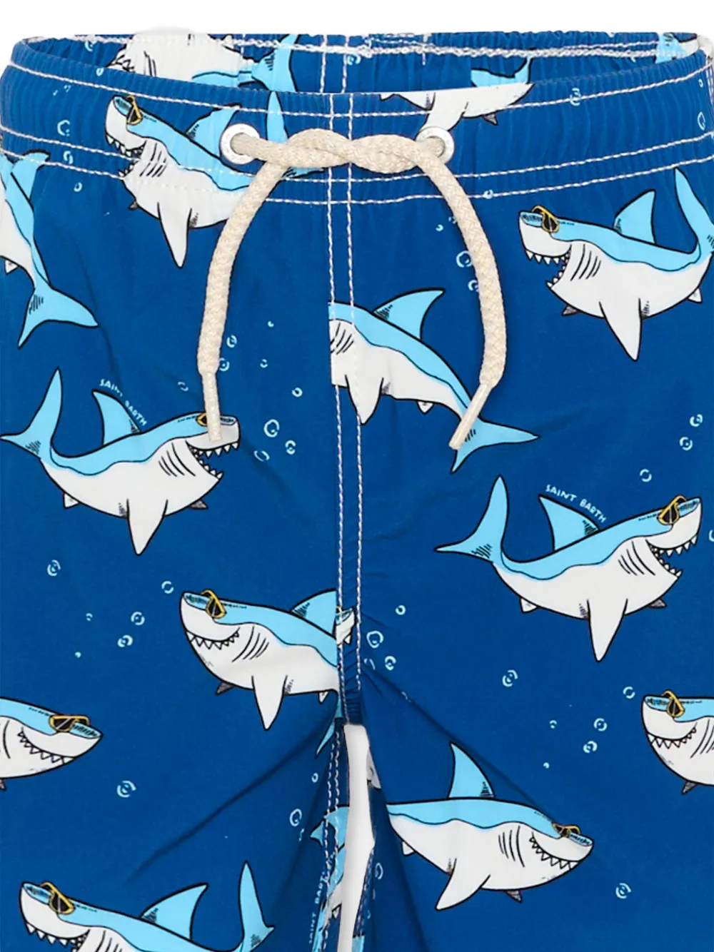 MC2 Saint Barth Kids Zwembroek met haaienprint Blauw