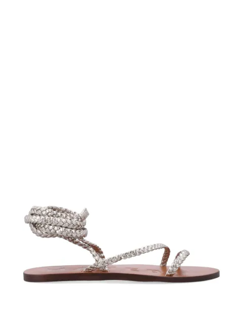Manebi braided lace-up sandals