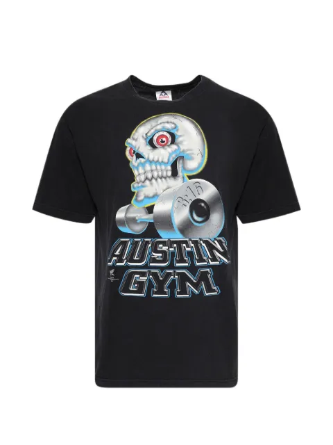 EARTHLING VIP T-Shirt mit Totenkopf-Grafik