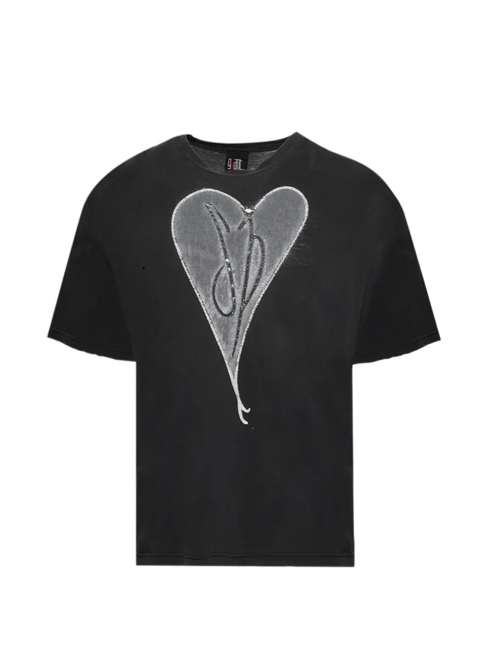 EARTHLING VIP heart graphic T-shirt - Nero