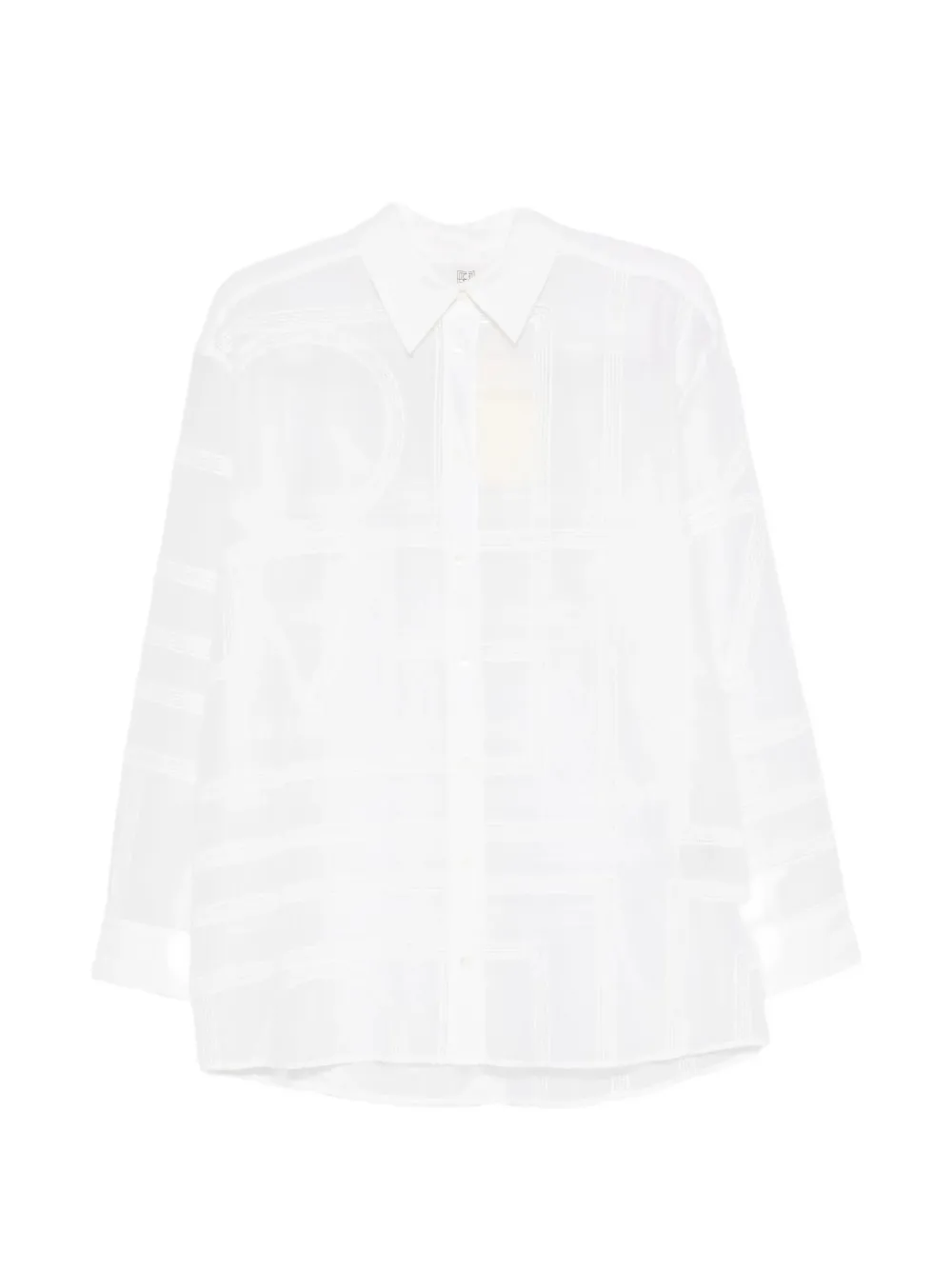 TOTEME geometric-pattern shirt - Bianco