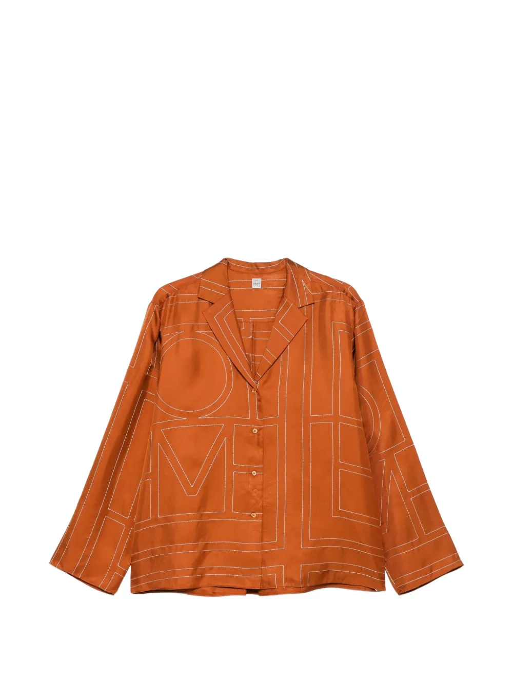 TOTEME logo-monogram shirt - Arancione