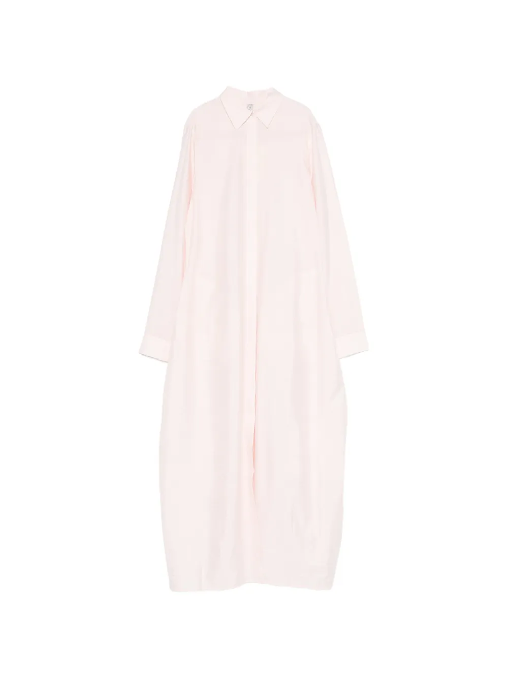 TOTEME Parachute long-sleeve shirt dress - Rosa