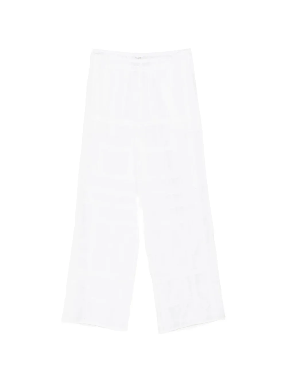TOTEME monogram crochet trousers - Bianco