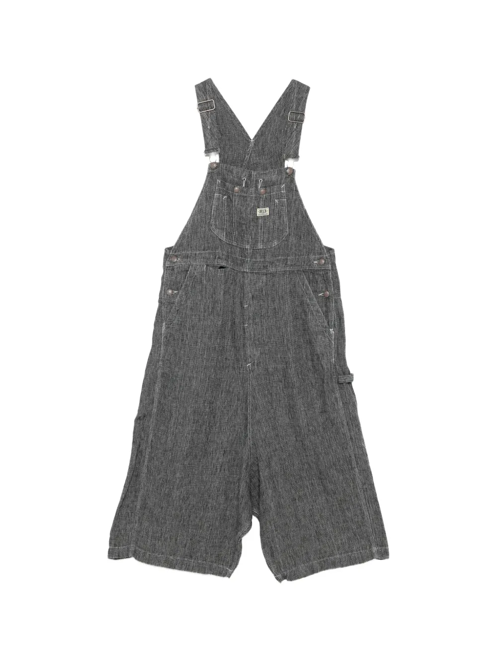 R13 button bib overall - Grigio