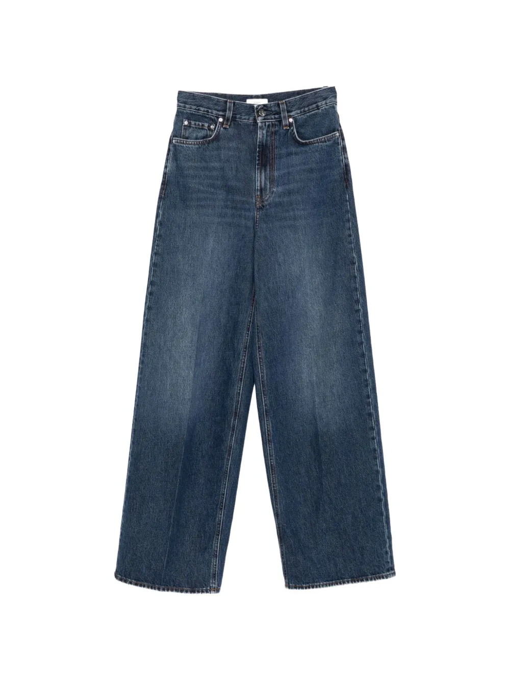 TOTEME button wide-leg jeans - Blu
