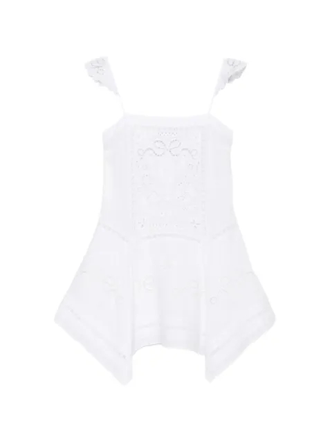 Self-Portrait lace trim mini dress