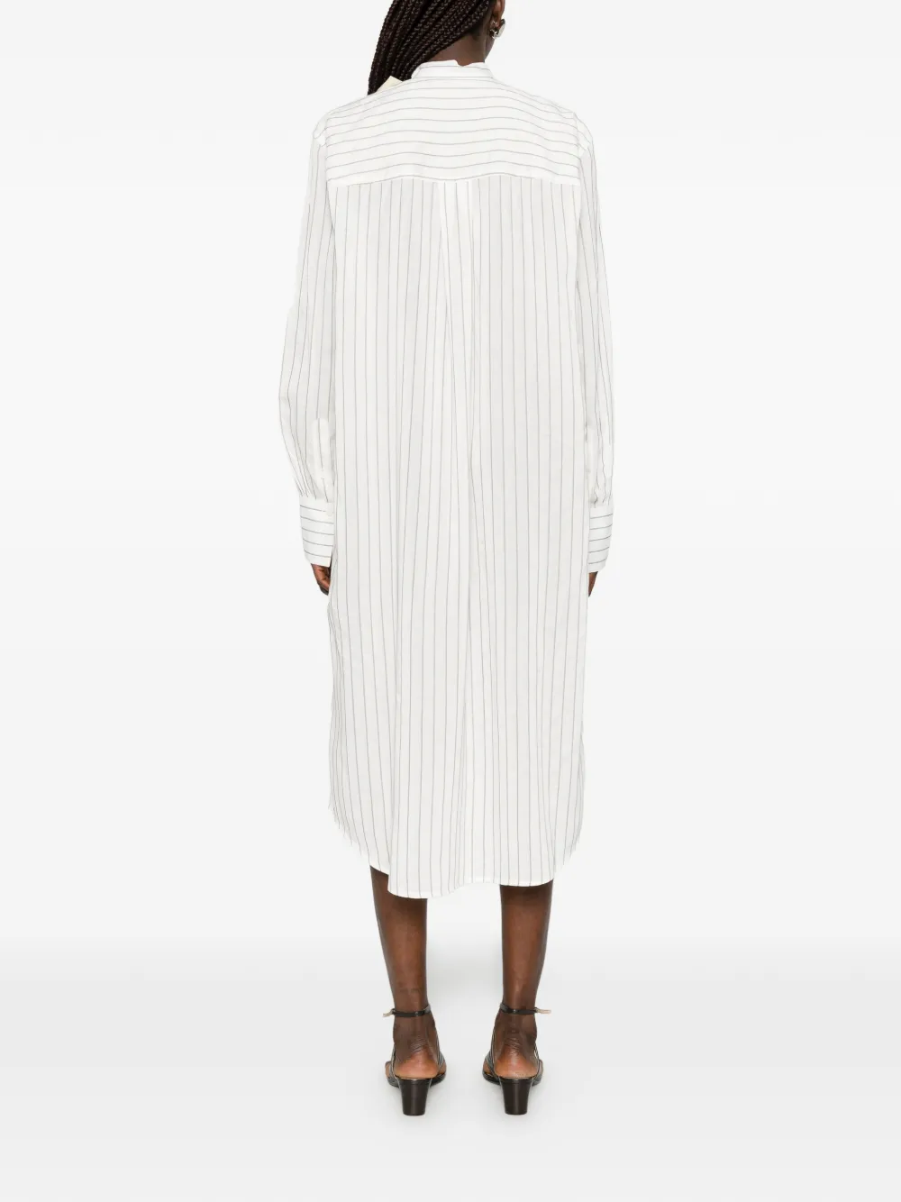 TOTEME Gestreepte shirtjurk Wit