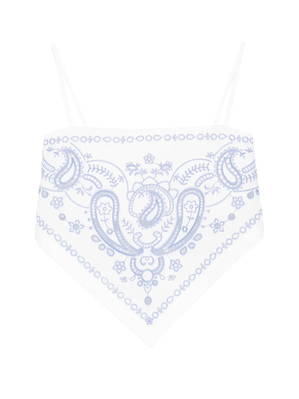 Self-Portrait tie top - Bianco