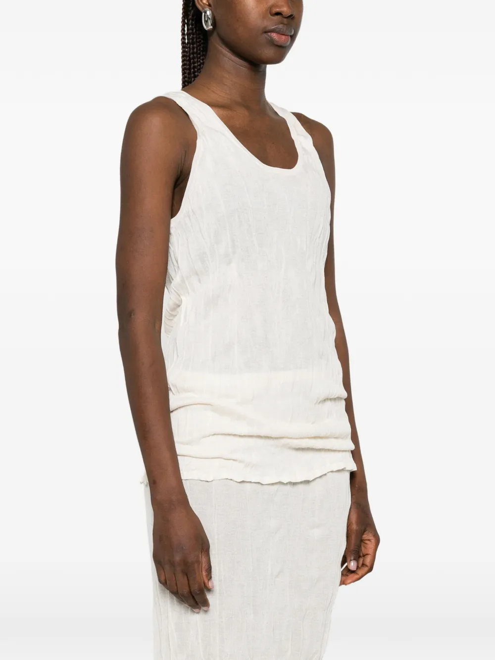 TOTEME Top met gekreukte textuur Beige