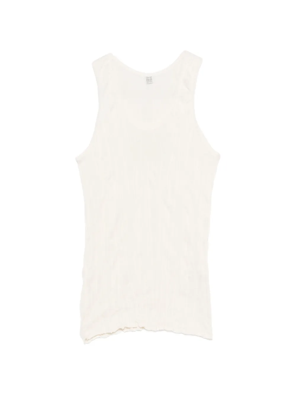 TOTEME crinkled-texture top - Toni neutri