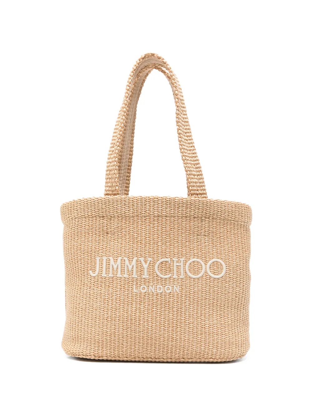 Jimmy Choo logo beach bag - Nude