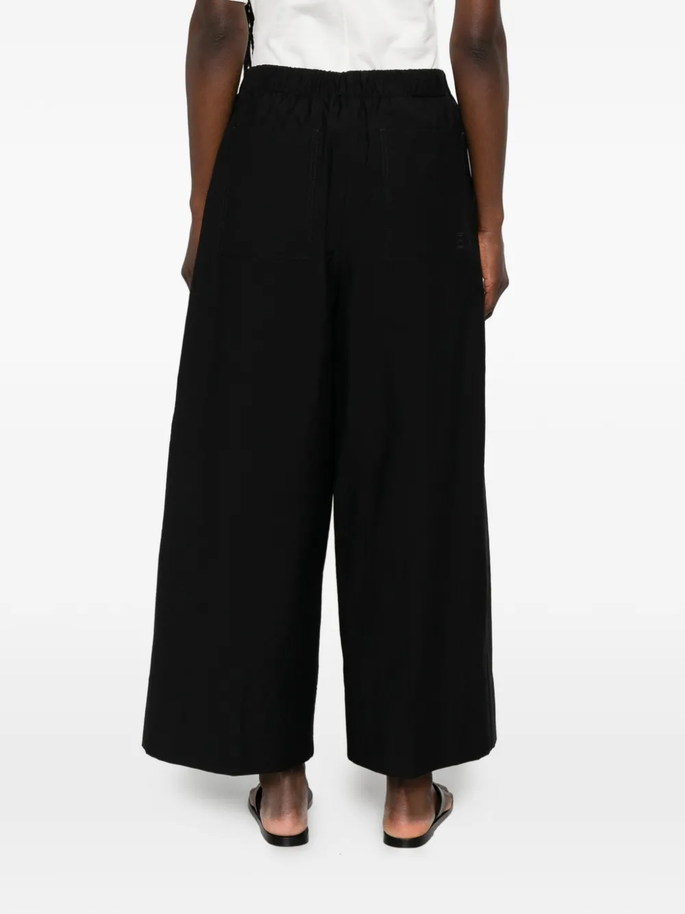 TOTEME Broek met trekkoord en opgestikte zak Zwart