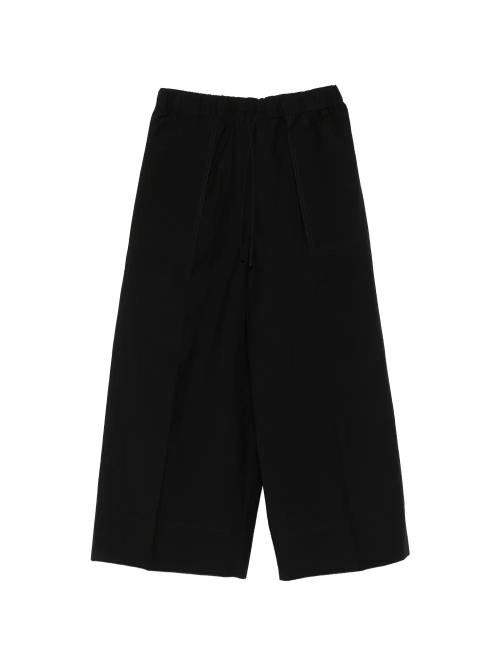 TOTEME drawstring patch-pocket trousers - Nero